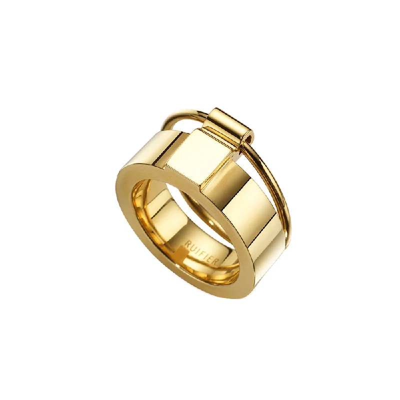 women’s fashion rings-ICON 18K Gold Plated Ring