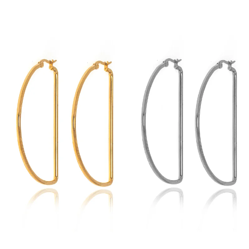 women's unique earrings-Big Diora Hoop