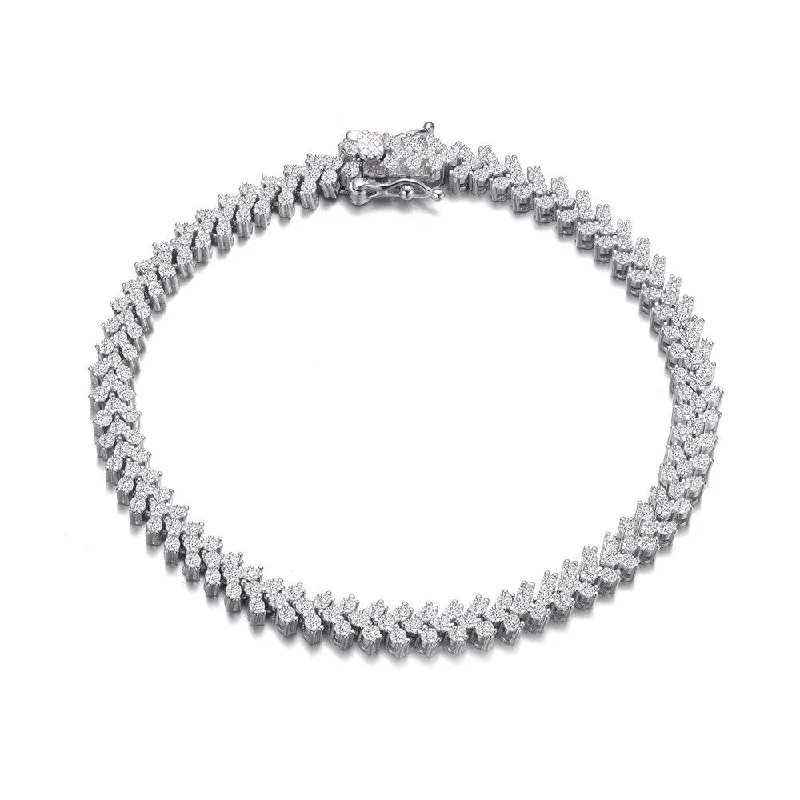 women's leather bracelets-Monfort Arrow Style Tennis Bracelet