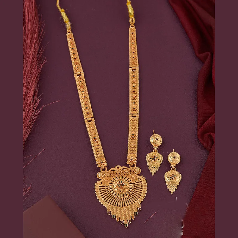 women’s butterfly charm necklaces-Kalpna Sales Gold Plated Meenakari Necklace Set