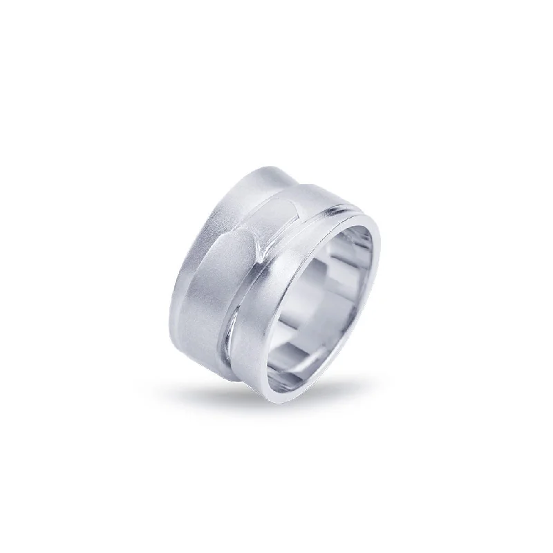 women’s engraved rings-Jovian Small 18K Whitegold Ring