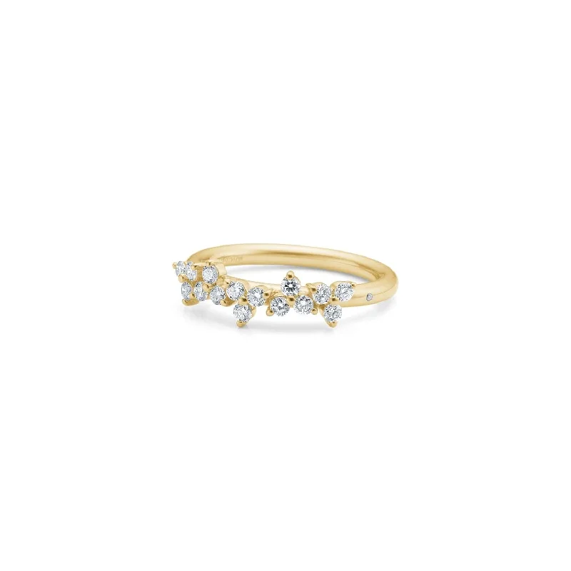 women’s rings-Fryd 18K Gold Ring w. 16 Diamonds