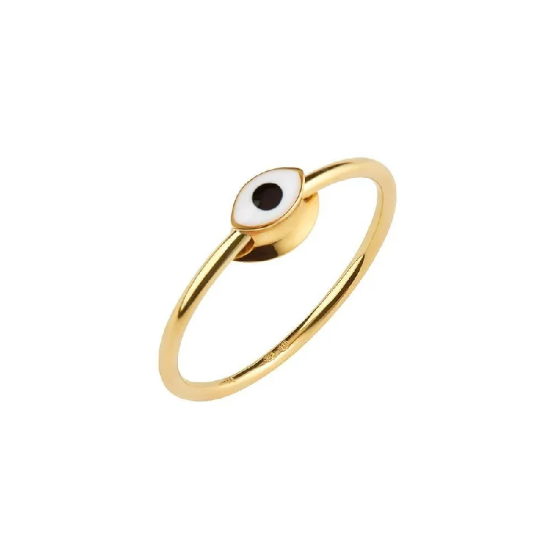 women’s fine jewelry rings-Orbit Infinity Iris Gold Plated Ring