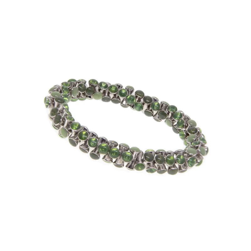 women's luxury bracelets-1928 Jewelry Multi Green Stretch Bracelet