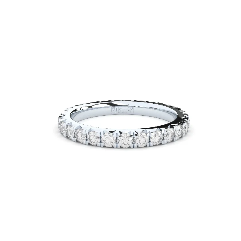 women’s antique rings-Grace 22mm Eternity 14K Whitegold Ring w. Lab-Grown Diamonds