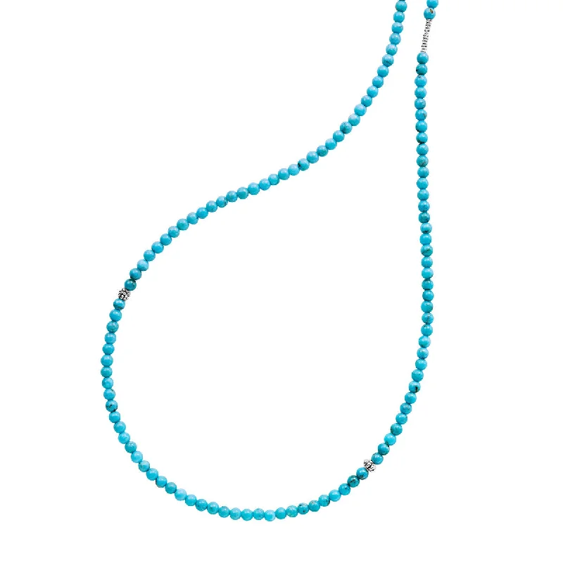 women’s infinity necklaces-Caviar Icon Turquoise Necklace