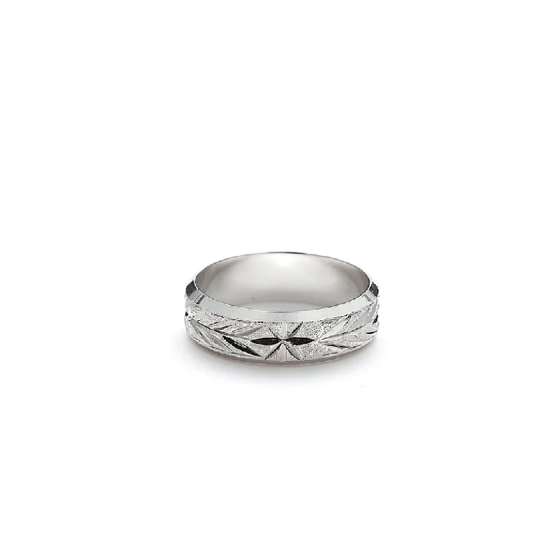 women’s halo rings-Hope Star Band Silver Ring