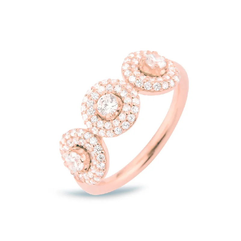 women’s unique rings-Matiné 18K Rosegold Ring w. 102 Diamonds