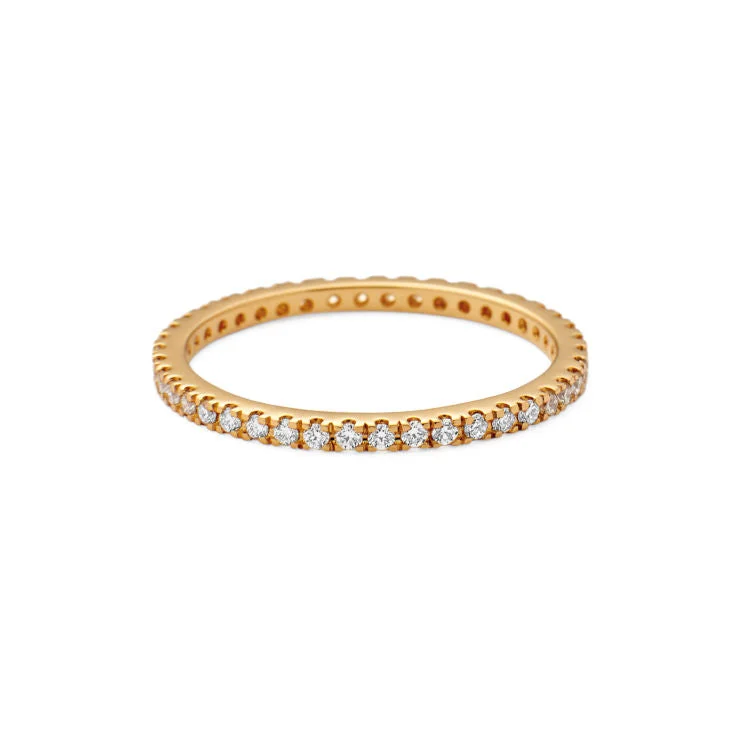 women’s affordable rings-Rock Classic 18K Gold Ring w. Diamonds