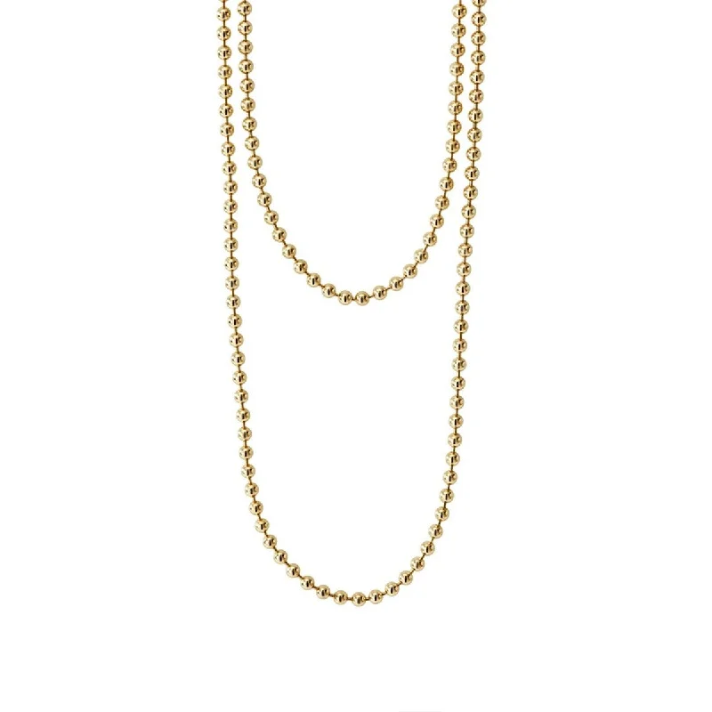 women’s classic gold necklaces-Caviar Gold Necklace