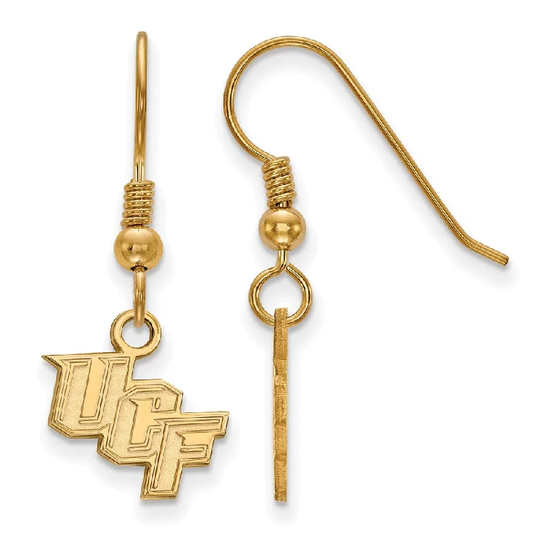 women's trendy earrings-14k Gold Plated Silver Univ. of Central Florida Dangle Earring