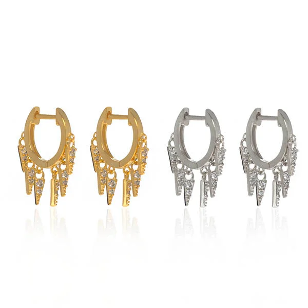 women's diamond earrings-Arya Huggies