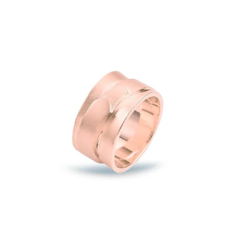 women’s white gold rings-Jovian Small 18K Rosegold Ring