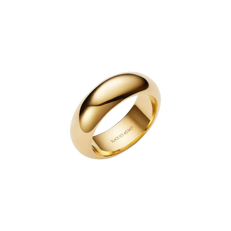 women’s fashion jewelry rings-Omotesando Chunky Gold Plated Ring