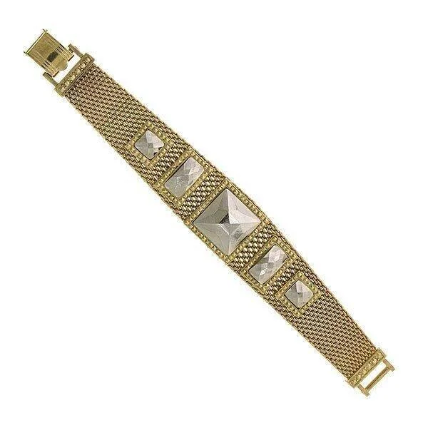 women's platinum bracelets-1928 Jewelry Fusion Lux Soft Mesh Bracelet