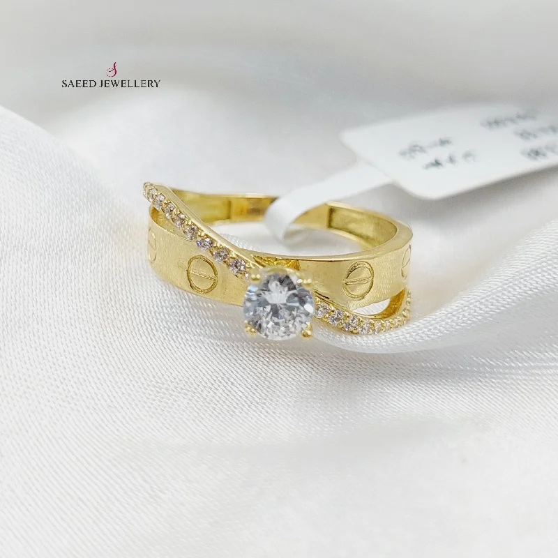 women's vintage-inspired engagement rings-Figaro Twins Wedding Ring