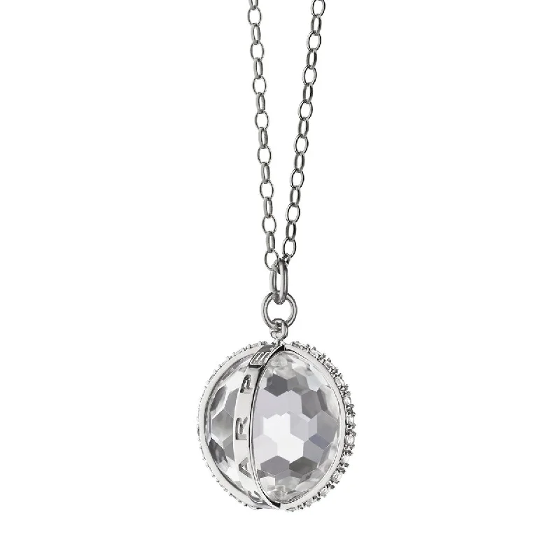 women’s moon pendant necklaces-Carpe Diem White Sapphire Charm Necklace