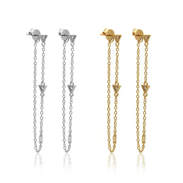 women's moon earrings-Cairo Chain Earring