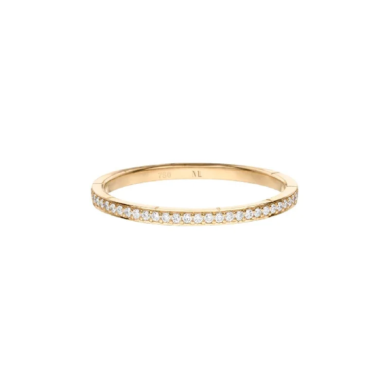 women’s round-cut rings-Wilderness Eternity 18K Gold Ring w. Lab-Grown Diamonds