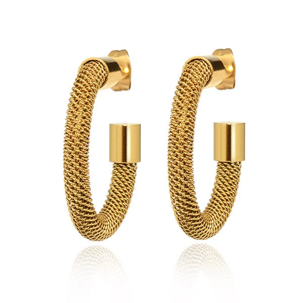 women's edgy earrings-Grail Hoop