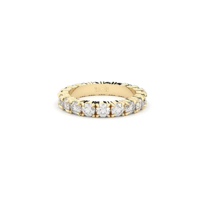 women’s engagement rings-Reflection Luxury Eternity 18K Whitegold Ring w. Lab-Grown Diamonds