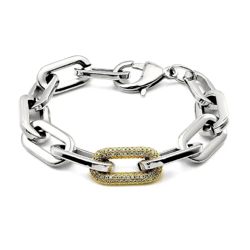 women's bohemian bracelets-Jenna Pave Bracelet - Silver