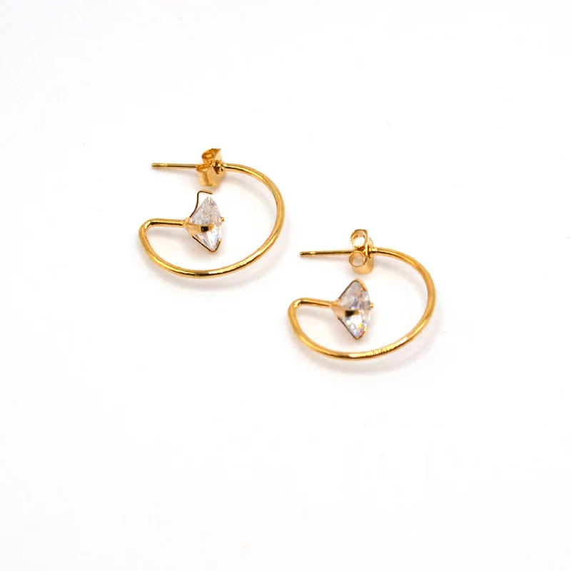 women's minimalist earrings-Radiance Earring