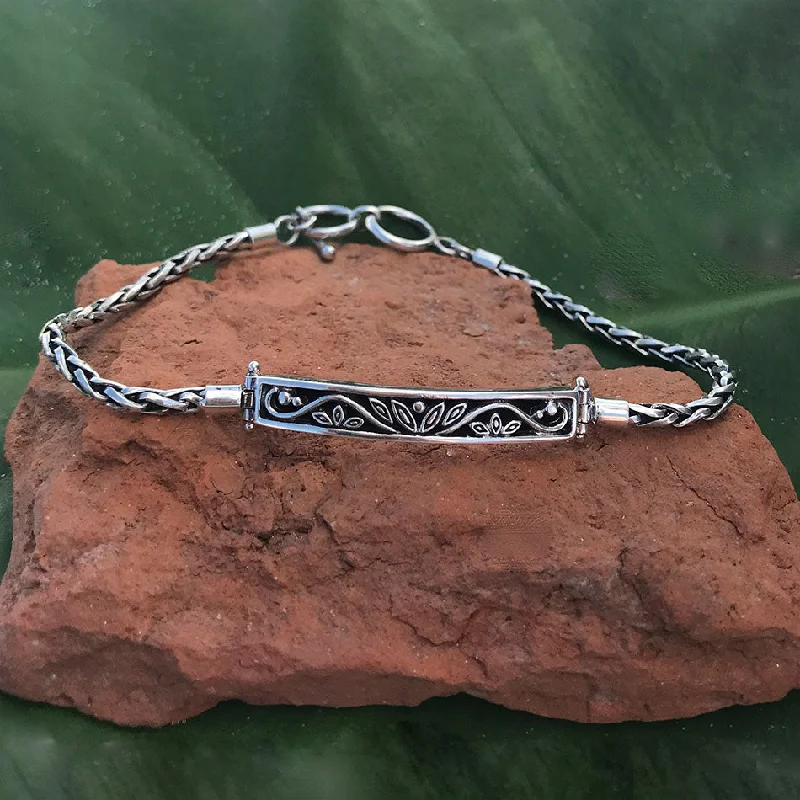 women's platinum bracelets-Cerita Bracelet - Sterling Silver, Indonesia