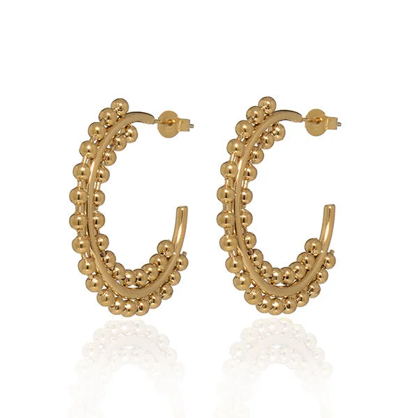 women's luxury earrings-Bubblicious Hoops