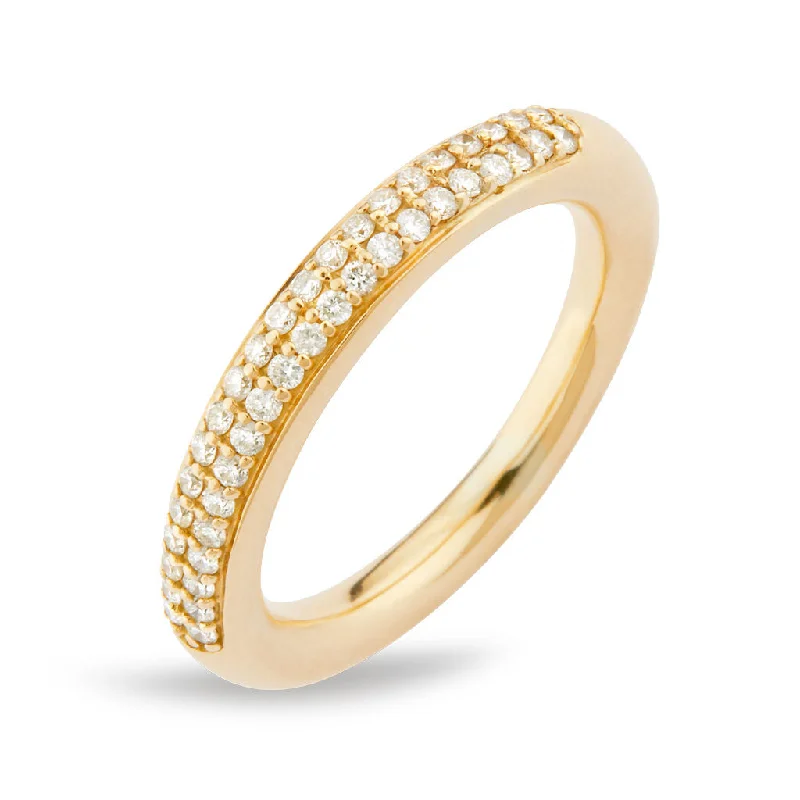 women’s multi-stone rings-D'avie 18K Gold Ring w. 42 Diamonds