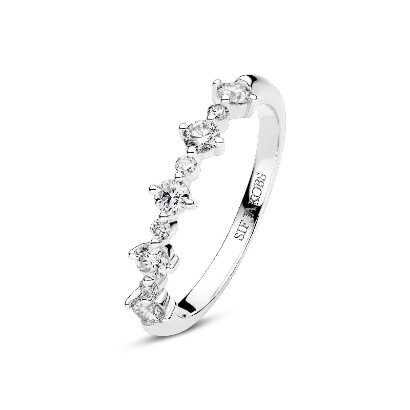 women’s birthstone rings-Brina 14K Whitegold Ring w. Lab-Grown Diamonds