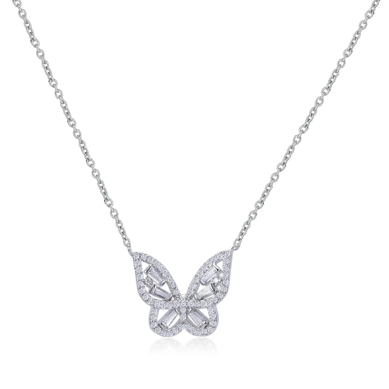 women’s unique necklaces-Mariposa Butterfly Gold Pendant Necklace | 2ct