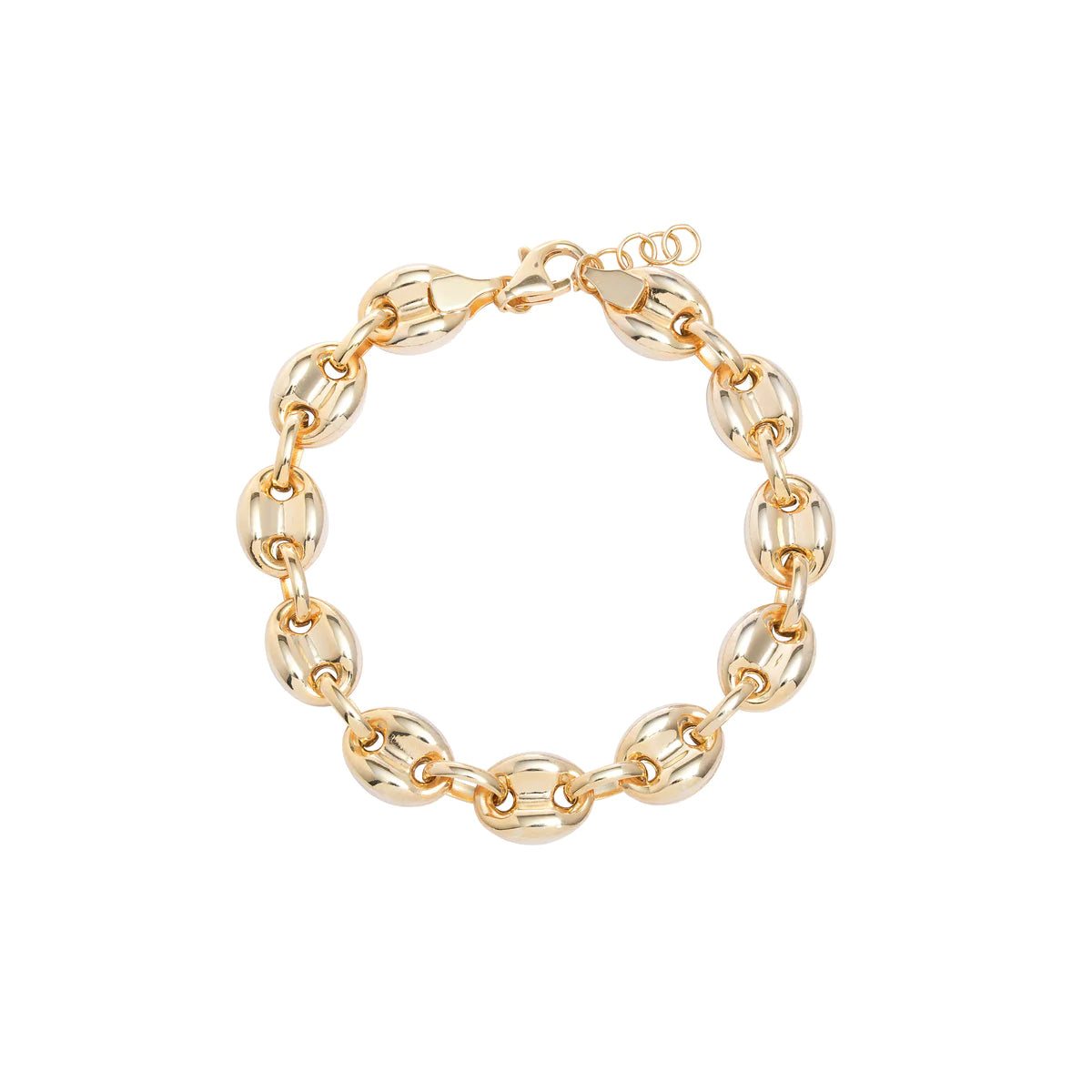 women's sunstone bracelets-Puffed Mariner Link Bracelet