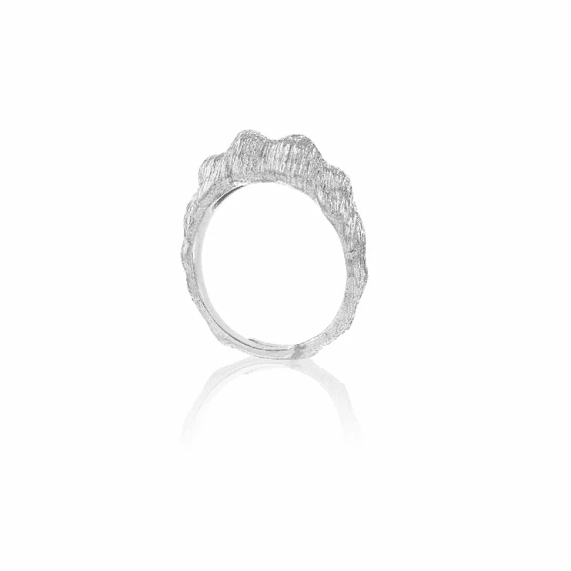 women’s cocktail rings-Creation Silver Ring