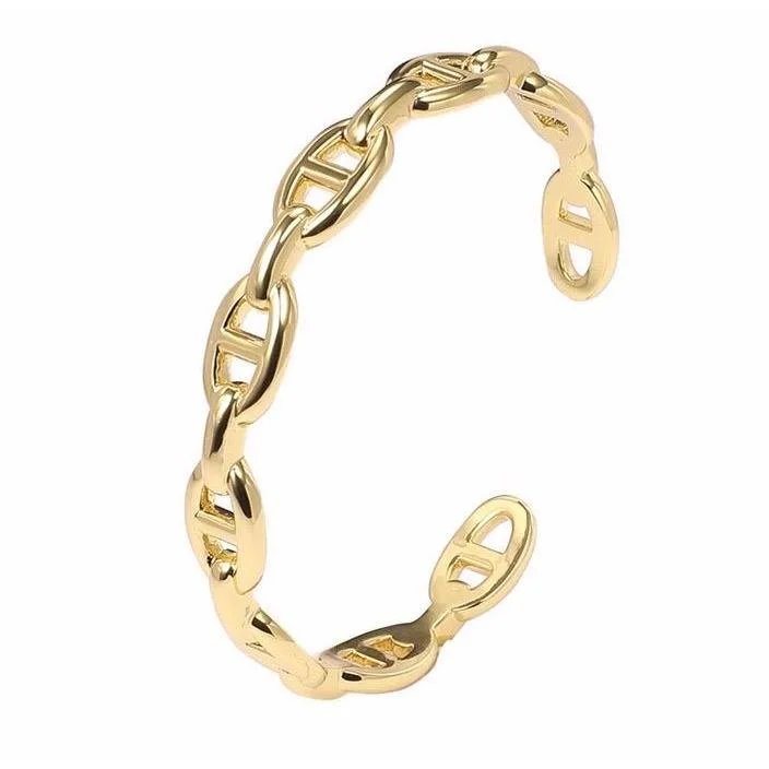 women's delicate bracelets-Rosie Link Cuff