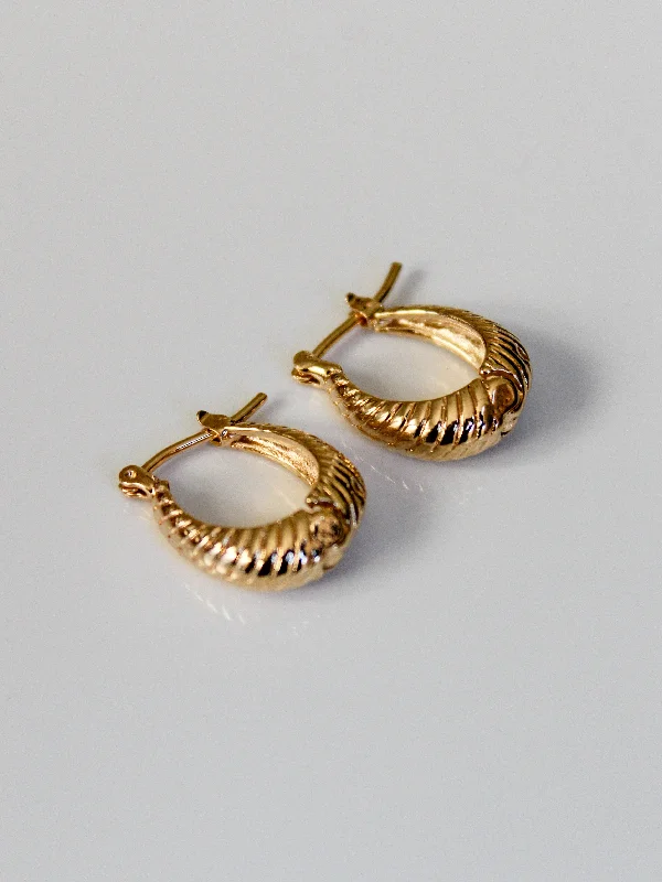 women's oval earrings-Jane Tube Hoops