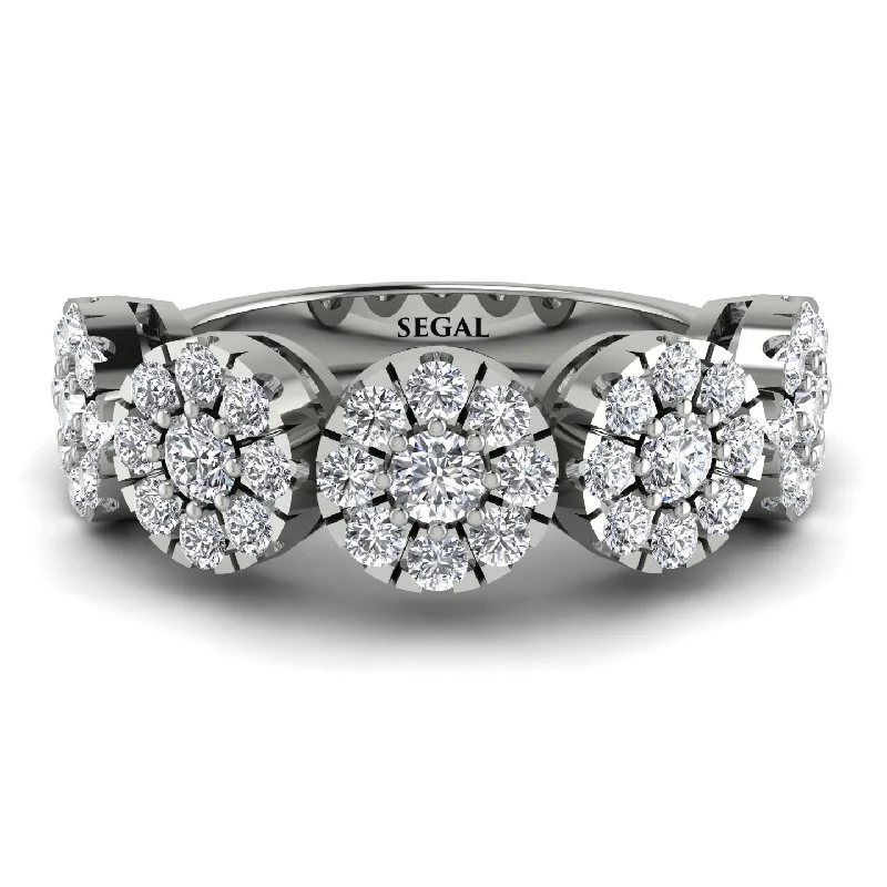 women's luxury engagement rings-Diamond Blossom Of Eternity Wedding Ring - Yaretzi No. 3