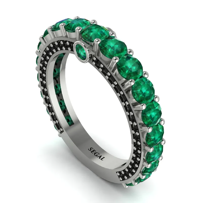 women's aquamarine engagement rings-Emerald Eternal Love Wedding Ring - Anaya No. 36