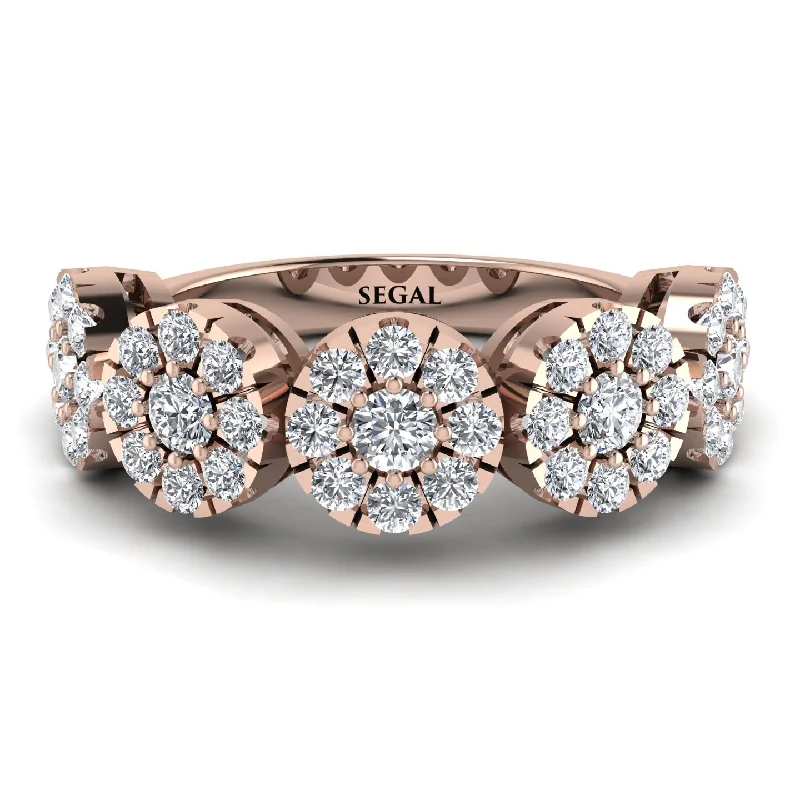 women's elegant engagement rings-Diamond Blossom Of Eternity Wedding Ring - Yaretzi No. 2