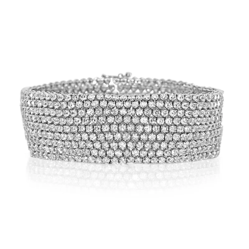 women's sporty bracelets-Diamond Chainmail Bracelet