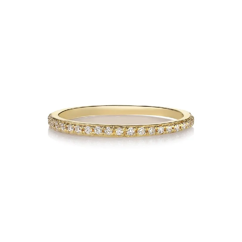 women’s gold-plated rings-Sarah Lil White 14K Gold Ring w. Diamonds