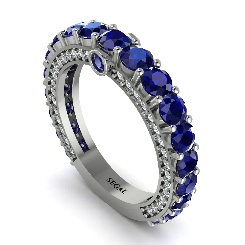 women's vintage engagement rings-Sapphire Eternal Love Wedding Ring - Anaya No. 15