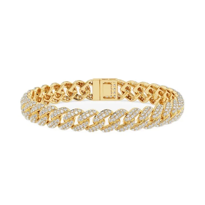 women's glass bead bracelets-Pavé Cuban Link Bracelet