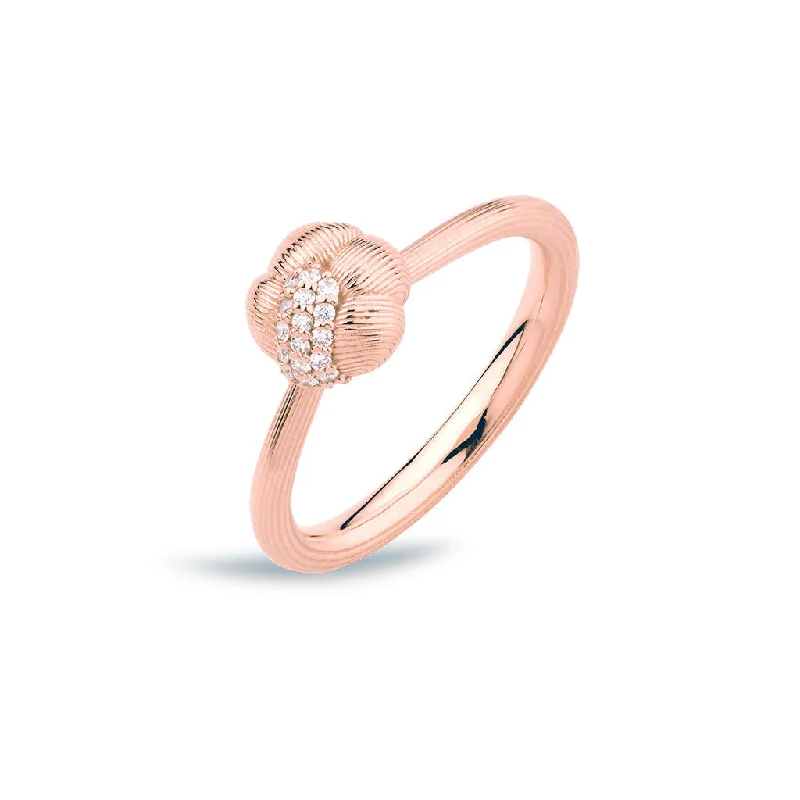 women’s wedding ring sets-Savá 18K Rosegold Ring w. 19 Diamonds